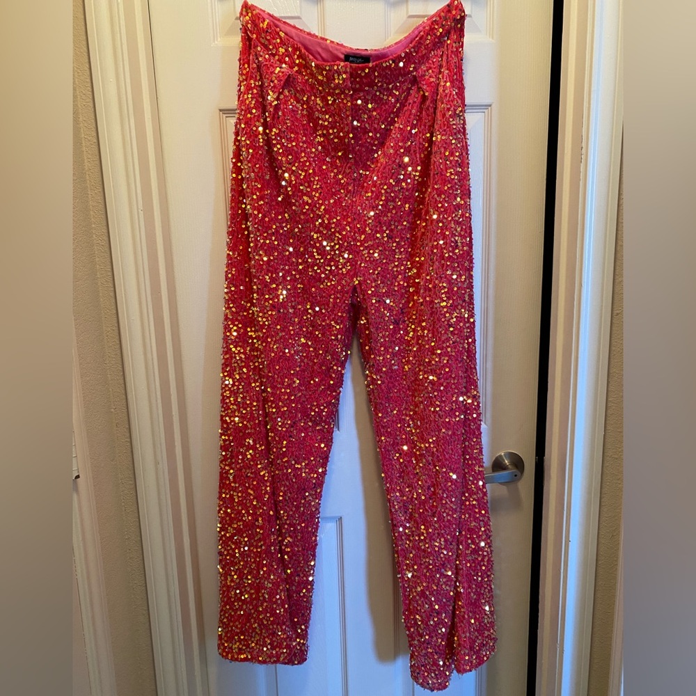 Sequin Trousers Size 16 From Nasty Gal